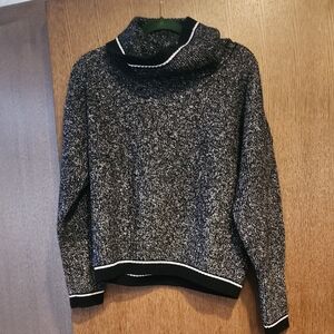 NWT's Karl Lagerfeld Size Large Grey Sparkly Sweater